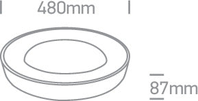 Brescia M 40W 2400lm 3K Ra80 230V IP20 antracit periat