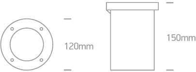 Badalo 8W 180lm 3000K Ra80 230V IP67 stainless steel