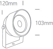 Gill-M LED 11W 3000K 680lm IP65 20° antracit