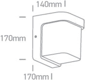 Donna 12W 600lm 3000K Ra80 230V IP54 antracit