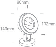 Sabadel S 3x1W 200lm 4000K Ra80 stainless steel