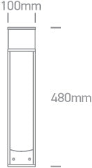 Milas LED 3W 240lm 3000K Ra80 230V IP44 antracit