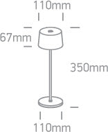 Vana TL USB 3,3W 200lm 3000K Ra80 IP65 dim maro