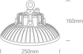 Kenny 4 LED 100W 13000lm 4000K Ra80 230V IP65 negru