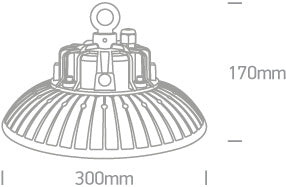 Kenny 4 LED 150W 19500lm 4000K 60° Ra80 230V IP65 negru