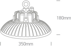 Kenny 4 LED 200W 26000lm 4000K 60° Ra80 230V IP65 negru