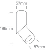 Tusa 10W 230V GU10 IP20 alb