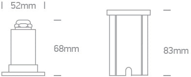 Hydra 1W 70lm 4000K Ra80 IP68 otel inox