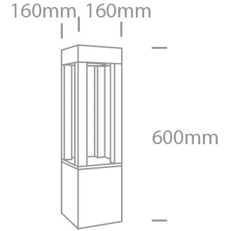 Metopi A LED 22W 1900lm 3000K Ra80 220-240V IP65 antracit