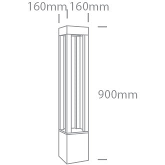 Metopi A LED 22W 1900lm 4000K Ra80 220-240V IP65 antracit