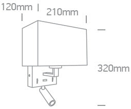 Fanes 3W LED + 12W E27W 150lm 3000K 220-240V IP20 negru