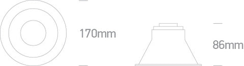 Corfu LED 18W 1530lm 4000K Ra80 220-240V IP54 alb