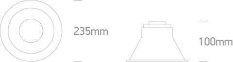 Corfu LED 25W 2125lm 4000K Ra80 220-240V IP54 alb