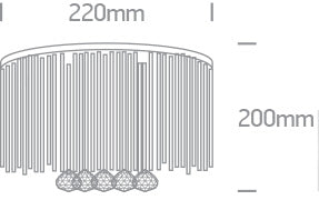 Agios G9 2x9W 100-240V crom