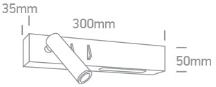 Archi LED 3+6W 480lm 3000K Ra80 220-240V IP20 alb
