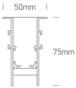 Profil magnetic încastrat Vigo 2m on/off și Dali negru