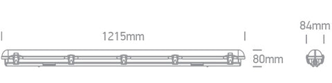 Dewy 2 LED 30W 3000lm 840 IP65 IK08 230V NOT-3h gri