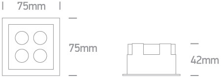 Orion SQ LED 10W 700lm 930 IP20 220-240V 38° alb