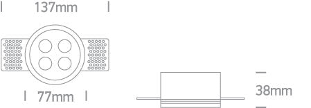 Orion-G 10W 700lm 3000K IP20 220-240V 38° alb