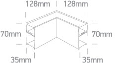 Ecke 8W 680lm 3000K UGR<19 for gama LINEAR A alb