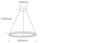 Luigi LED 40W 4350lm 3000K IP20 230V negru