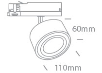 Weza TR LED 28W 2800lm 3000K CRI90 15-45° IP20 230V negru