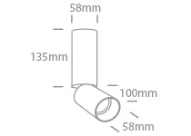 Finno C 10W GU10 MR16 IP20 100-240V alb