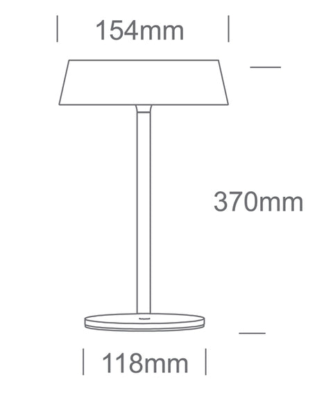 Flam LED 2W 200lm 3000K Comutator tactil Dimm IP44, negru