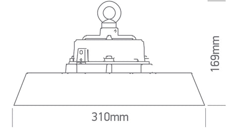 Kenny 6 DALI-2 150W 22500lm 4000K 90° IP65 230V negru