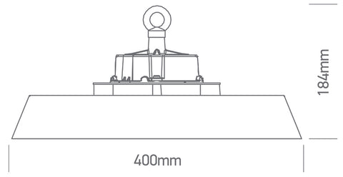 Kenny 6 DALI-2 240W 36000lm 4000K 90° IP65 230V negru