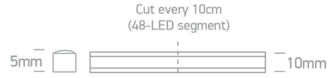 Marra LED COB 12W/m 840lm/W 4K CRI90 IP66 Dimm 140° 230V 50m