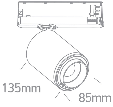 Asta 1 LED 30W 3000lm 840 IP20 230V 20°-60° alb