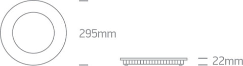Sutil Round2 LED 30W 3300lm 3K/4K/5,7K IP20 230V 120° alb