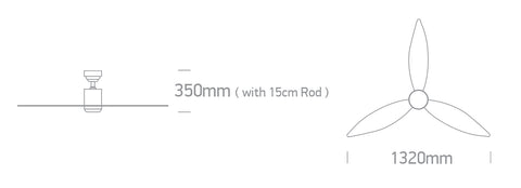 Fanlight-5 22W 2000lm 3K-4K-5,5K CRI85 Dimm IP20 230V alb