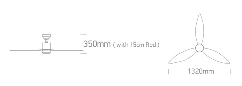 Fanlight-9 22W 2000lm 3K-4K-5,5K CRI85 Dimm IP20 230V negru