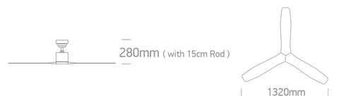 Ventilator X 30W IP20 230V alb