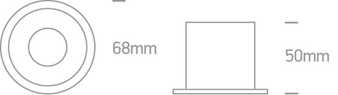 Giro D8 10W GU10 IP20 100-240V Dimm negru-alamă