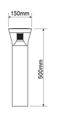 Avenida Pole LED 10W 865lm 730 IP66 IK09 500mm grafit