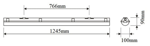 DEVO LOFT LED 1245 24W 3150lm 827 reflect PC IP20 cablu alb