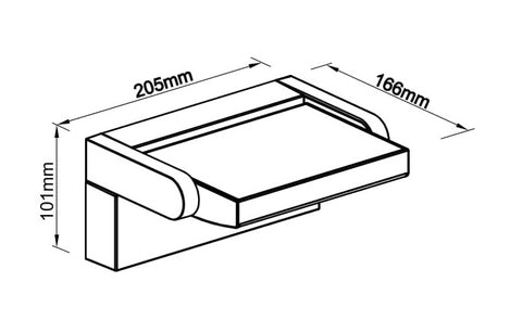 ILAS LED 12,5W 750lm 3000K ECG IP54 antracit
