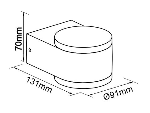Zelda LED Medium Up/Down 12,5W 900lm 3000K IP54 antracit
