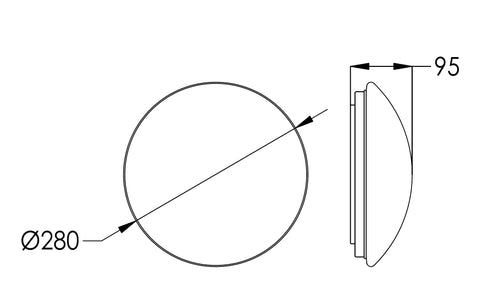 KARO II LED 18W, 1386lm/3K, 1530lm/4K/5,7K, 120° IP64 Senzor