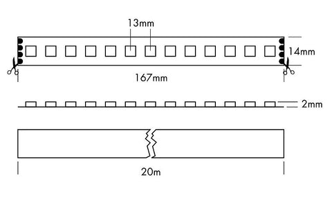Flex Strip Xtend RGB 48VDC 10W/m 490lm/m (RGB), IP20, 20m