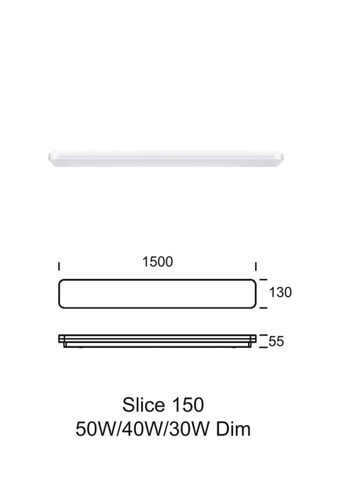 Elegance Long Evolution 150 30W/40W/50W 3K/4K Dim IP54 alb