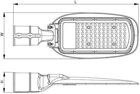 Park LED 70W 8400lm 4000K IP65, IK08 asimetric gri