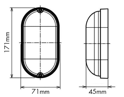 OVALIS LED 5W 3000K 500lm, opal IP65 opal, alb