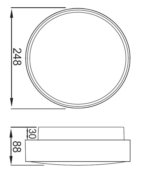Stella E27 1x25W IP65 IK10 alb