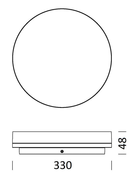 MAIA LED Round 330 30W/24W 3K/4K IP54 230V alb