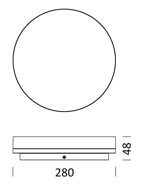 MAIA LED Round 280 24W/18W 3K/4K 230V IP54 senzor, alb