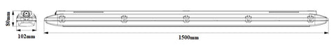DEVO PRO II 44W 6000lm 830 230V EVG DV IP66 SK 1 PMMA 1500mm